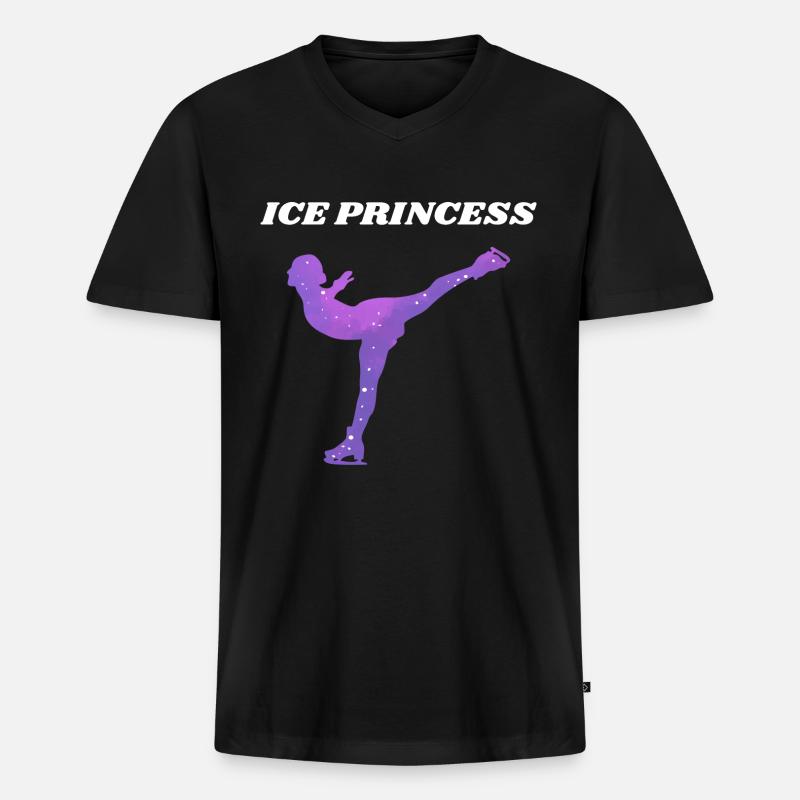 Eisprinzessin Skatermädchen Gift - Männer Premium Bio T-Shirt mit V-Ausschnitt - Schwarz