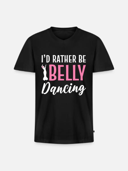 Rather Belly Dancing Entertainer Gift - Men's Premium Organic T-shirt with V-neck - black