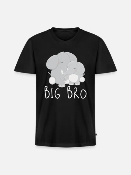 big bro - Men's Premium Organic T-shirt with V-neck - black
