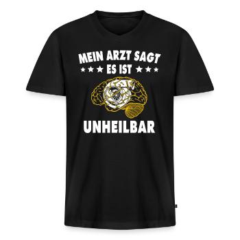 Turbolader Turbo Motor Tuning Geschenk - Männer Premium Bio T-Shirt mit V-Ausschnitt - Schwarz - Vorne - Nico (187cm)
