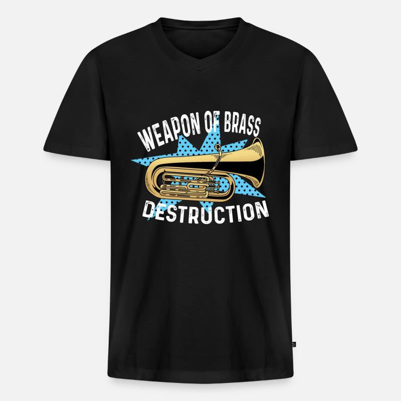 Messingwaffe Gräuel Gift - Männer Premium Bio T-Shirt mit V-Ausschnitt - Schwarz