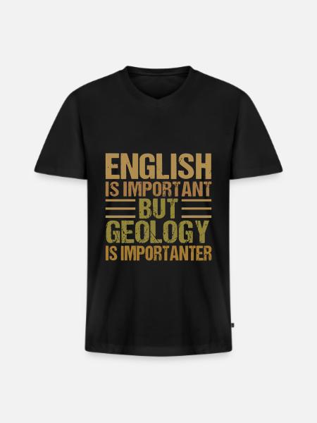Geology Rock - Männer Premium Bio T-Shirt mit V-Ausschnitt - Schwarz