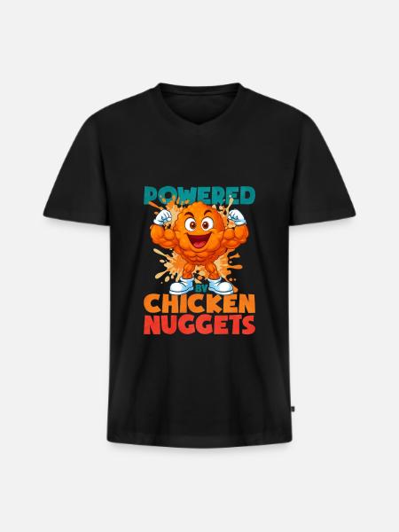 Chicken Nugget - Men's Premium Organic T-shirt with V-neck - black