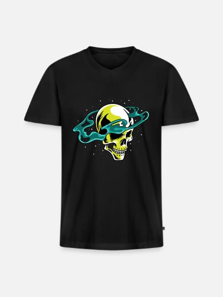 Cerebral Storm Selenophilic Gift - Men's Premium Organic T-shirt with V-neck - black