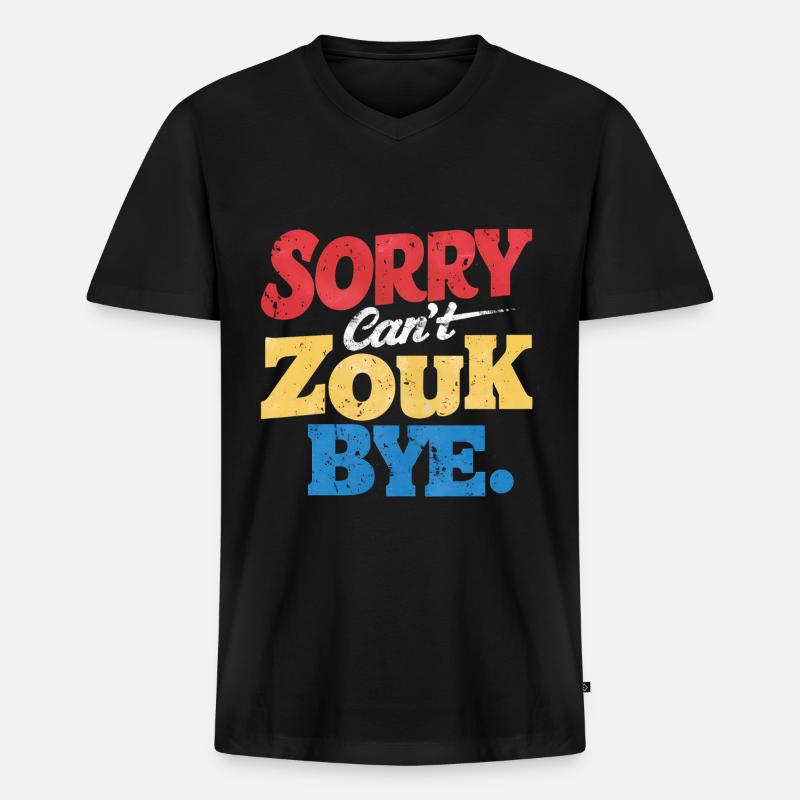 Zouk-Tanz-Geschenk - Männer Premium Bio T-Shirt mit V-Ausschnitt - Schwarz