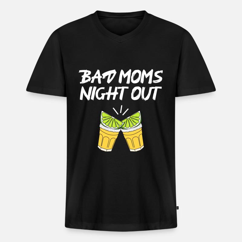bad moms night out - Männer Premium Bio T-Shirt mit V-Ausschnitt - Schwarz