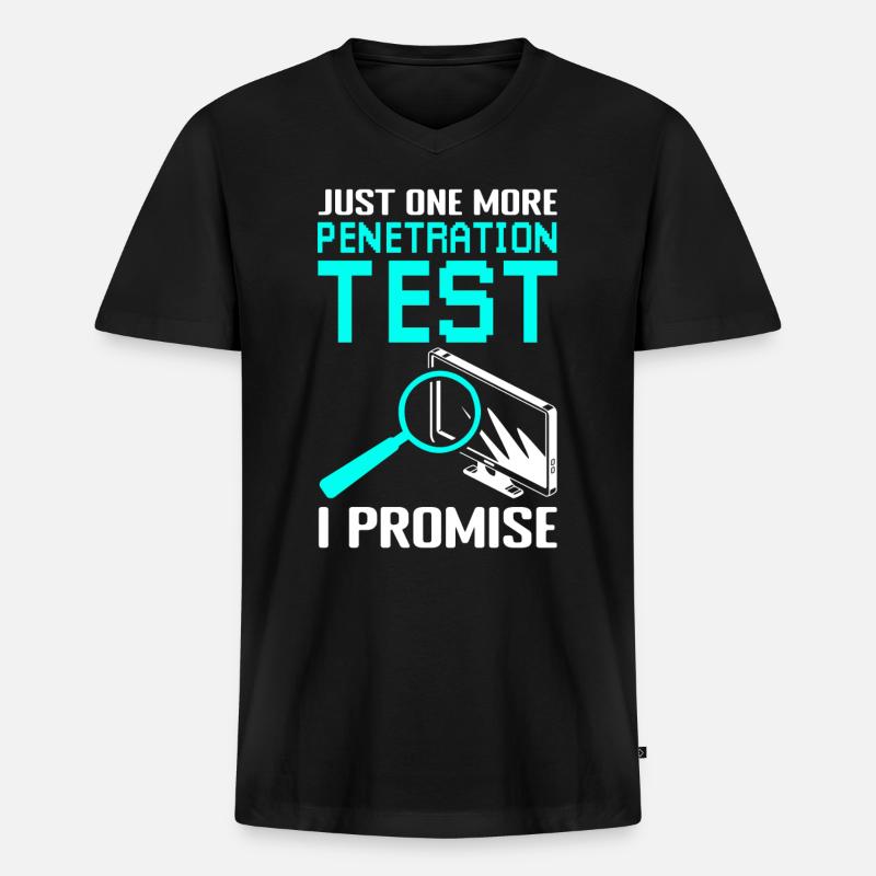 Cyber Security Penetration Testing - Männer Premium Bio T-Shirt mit V-Ausschnitt - Schwarz