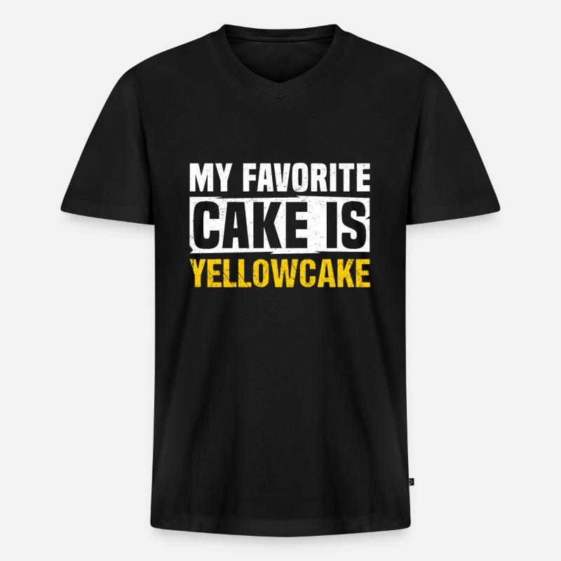 Yellowcake Atomenergie Atomkraft Nuklear - Männer Premium Bio T-Shirt mit V-Ausschnitt - Schwarz