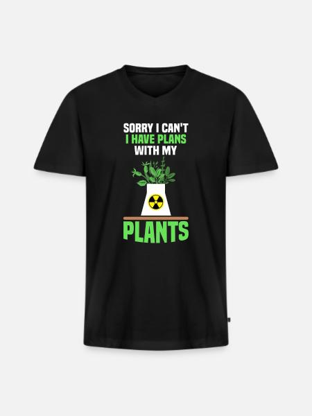 Kernenergie Atomkraftwerk Nuklear Radioaktiv - Männer Premium Bio T-Shirt mit V-Ausschnitt - Schwarz
