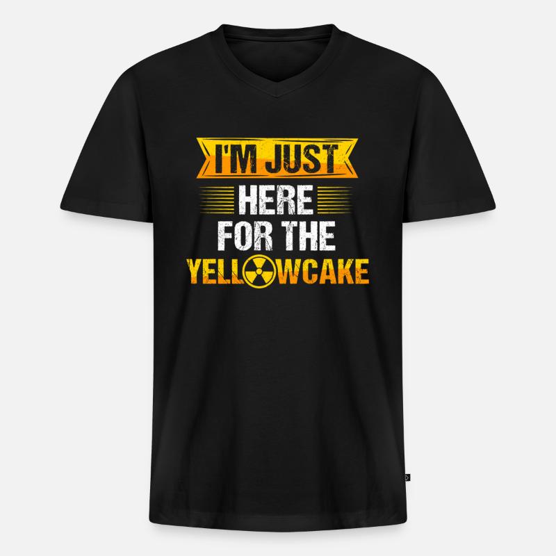Yellowcake Nuklear Atomkraft Atomenergie - Männer Premium Bio T-Shirt mit V-Ausschnitt - Schwarz