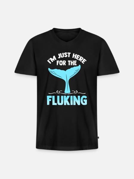 Wal Schwanzflosse Buckelwal Meeressäuger - Männer Premium Bio T-Shirt mit V-Ausschnitt - Schwarz