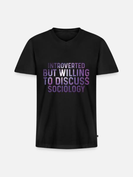 Discussion of Sociology Introverted Poison - Men's Premium Organic T-shirt with V-neck - black