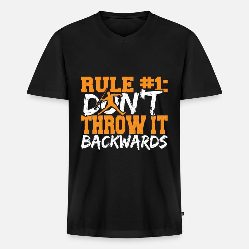Speerwerfen Speerwerfen Geschenk - Männer Premium Bio T-Shirt mit V-Ausschnitt - Schwarz