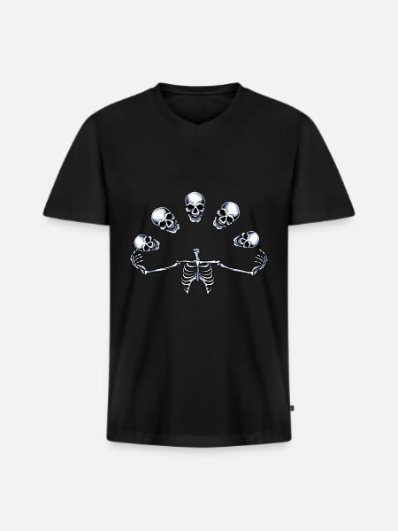 Jonglieren - Männer Premium Bio T-Shirt mit V-Ausschnitt - Schwarz