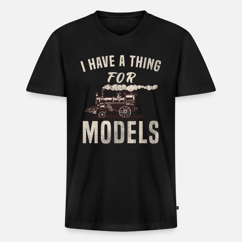 Zug - Männer Premium Bio T-Shirt mit V-Ausschnitt - Schwarz