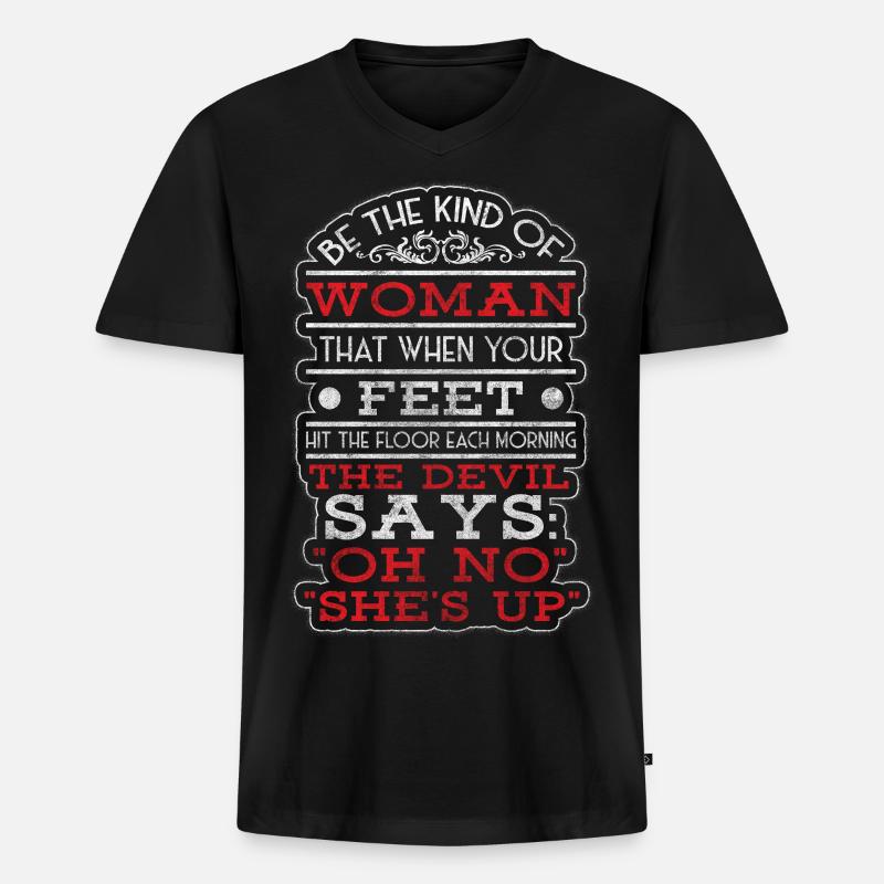 Frau Mädchenhaft Prinzessin - Männer Premium Bio T-Shirt mit V-Ausschnitt - Schwarz