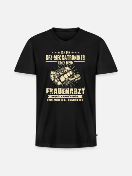Kfz Mechatroniker - Männer Premium Bio T-Shirt mit V-Ausschnitt - Schwarz