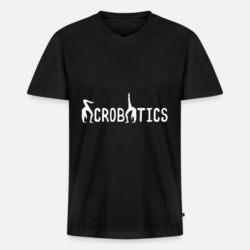 Akrobatik - Männer Premium Bio T-Shirt mit V-Ausschnitt - Schwarz
