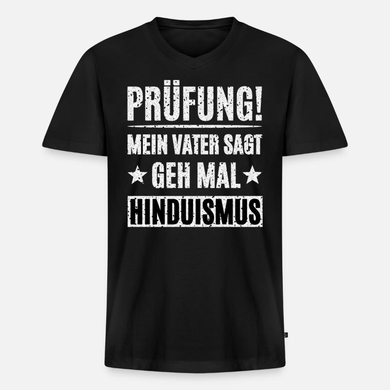 Prüfung - Männer Premium Bio T-Shirt mit V-Ausschnitt - Schwarz
