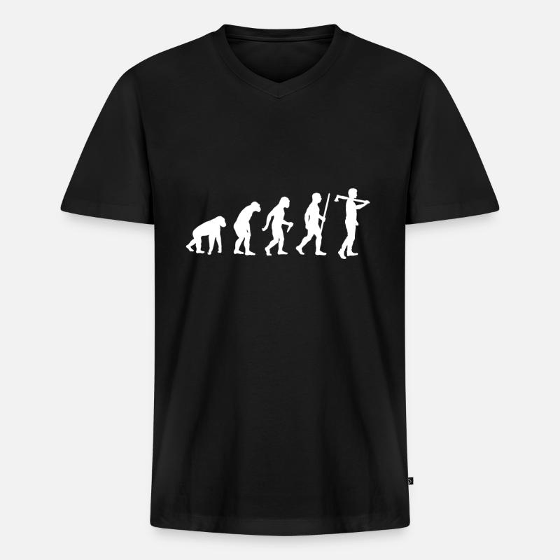 Évolution de la hache - T-shirt encolure en V Premium bio Homme - noir