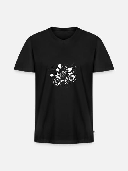 Enduro - Männer Premium Bio T-Shirt mit V-Ausschnitt - Schwarz