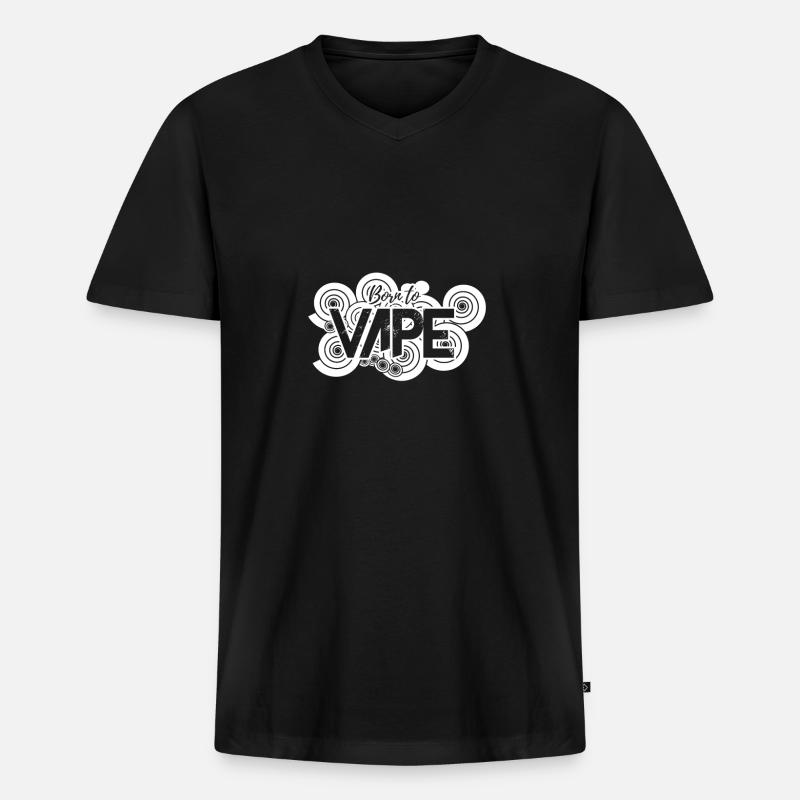 Vape - Männer Premium Bio T-Shirt mit V-Ausschnitt - Schwarz
