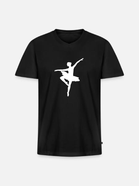 ballet - Men's Premium Organic T-shirt with V-neck - black