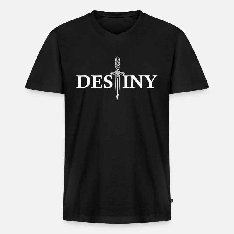 Schicksalsdolch - Männer Premium Bio T-Shirt mit V-Ausschnitt - Schwarz