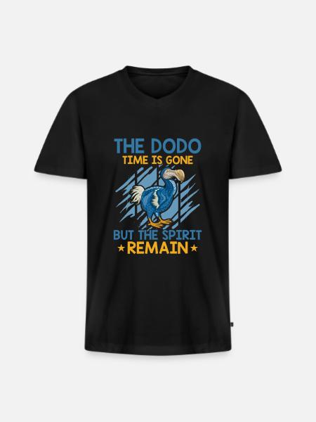 Dodo Mauritius Dronte - Men's Premium Organic T-shirt with V-neck - black