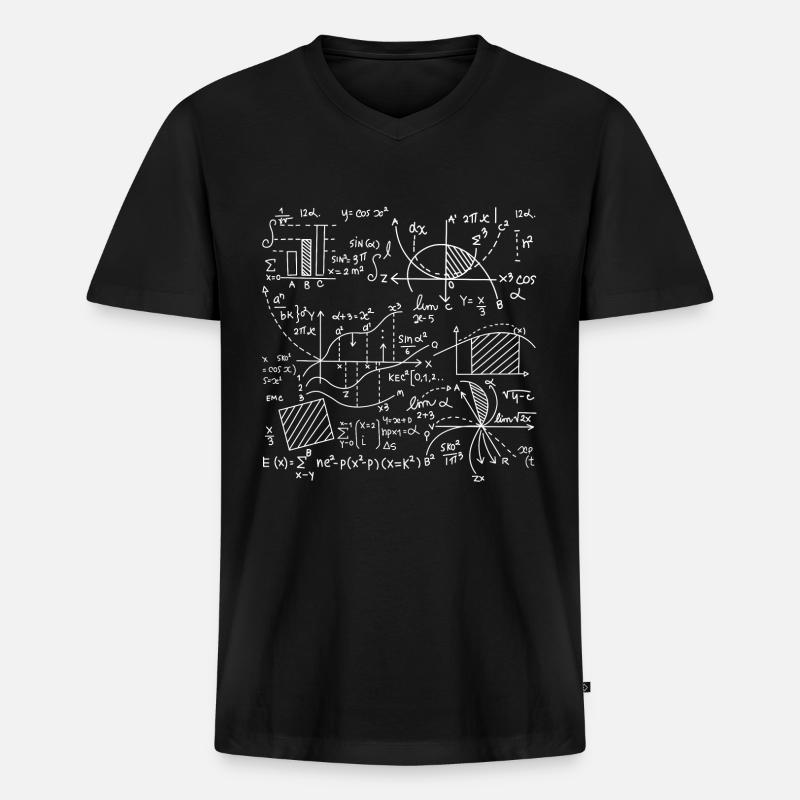 Math formula math teacher - Men's Premium Organic T-shirt with V-neck - black
