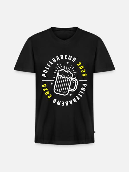 Polterabend 2025 - Männer Premium Bio T-Shirt mit V-Ausschnitt - Schwarz