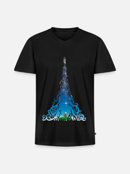 Rocket dreams - Men's Premium Organic T-shirt with V-neck - black