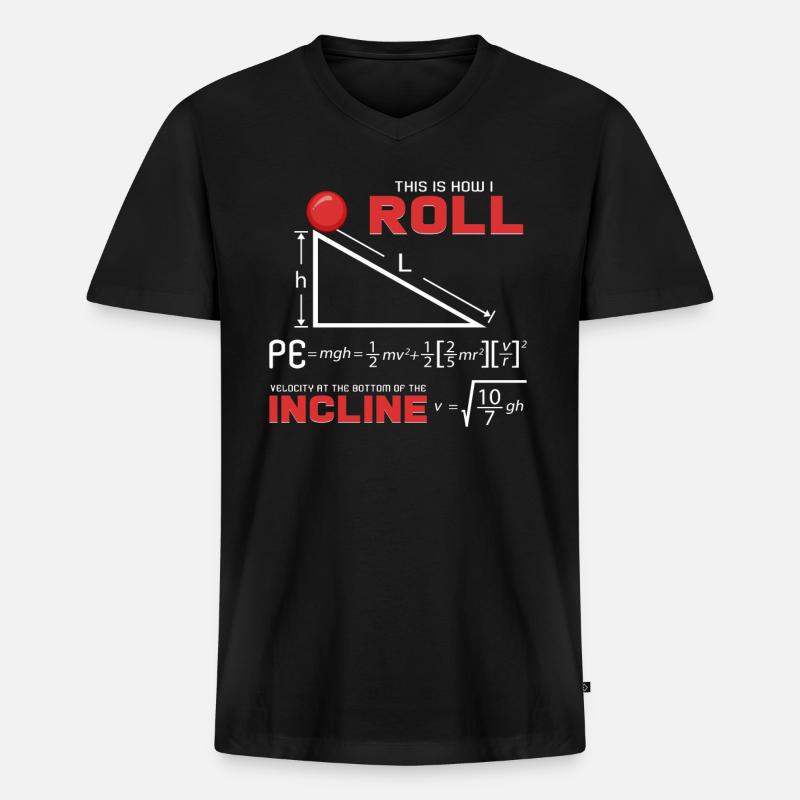 Physik - Männer Premium Bio T-Shirt mit V-Ausschnitt - Schwarz