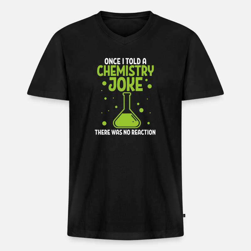 Chemie - Männer Premium Bio T-Shirt mit V-Ausschnitt - Schwarz