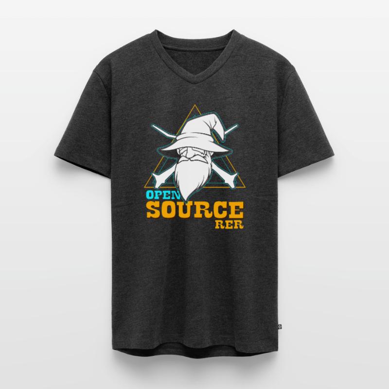 Open source Men's Premium Organic T-shirt with V-neck