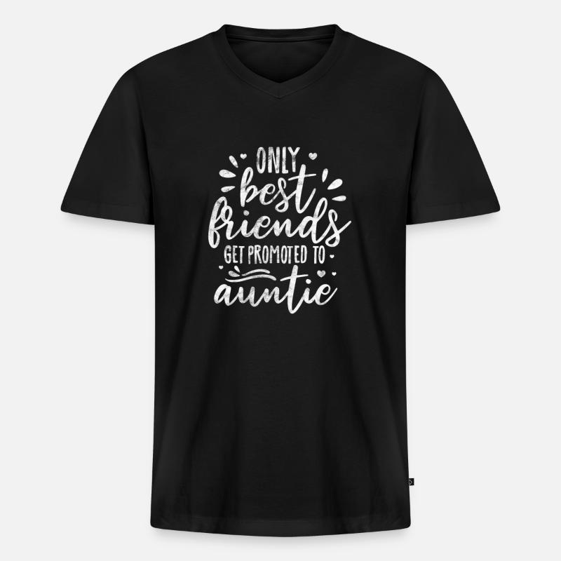 Tante - Männer Premium Bio T-Shirt mit V-Ausschnitt - Schwarz