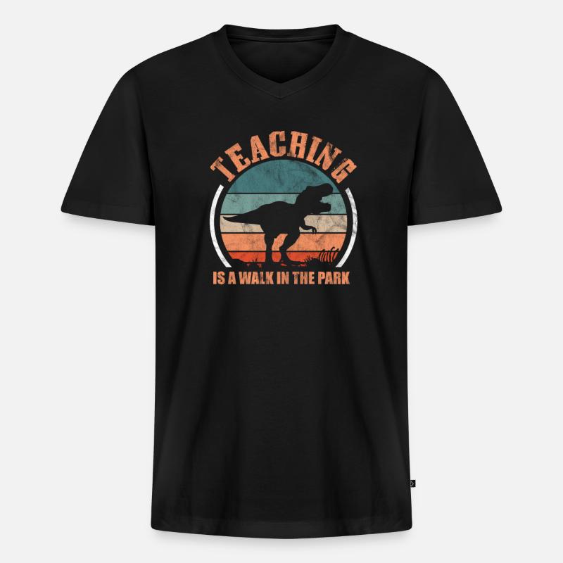 Lehrer Lehrerin - Männer Premium Bio T-Shirt mit V-Ausschnitt - Schwarz