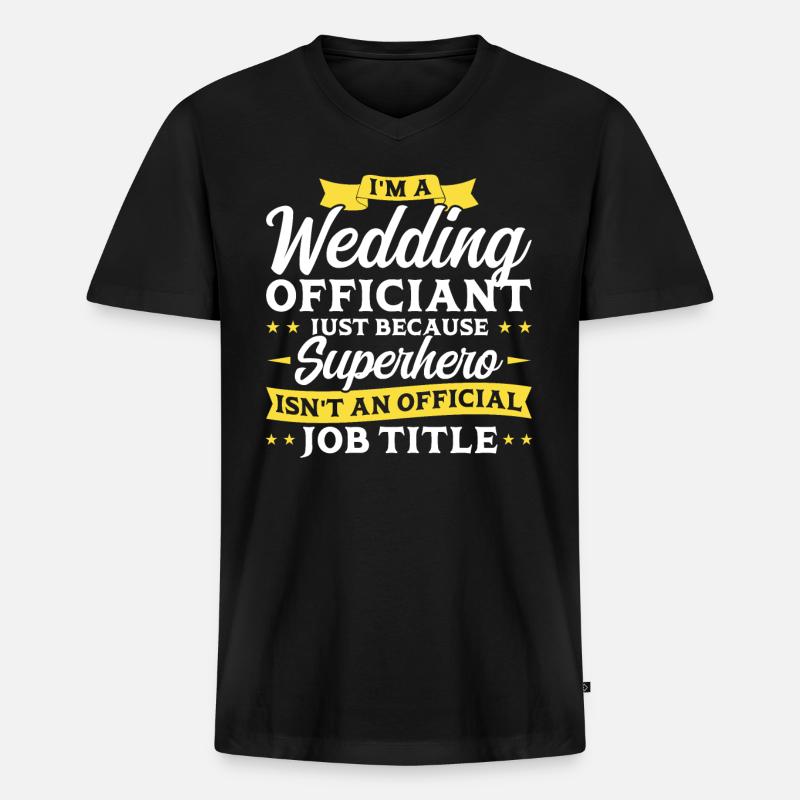 Ich Bin Ein Standesbeamter - Männer Premium Bio T-Shirt mit V-Ausschnitt - Schwarz