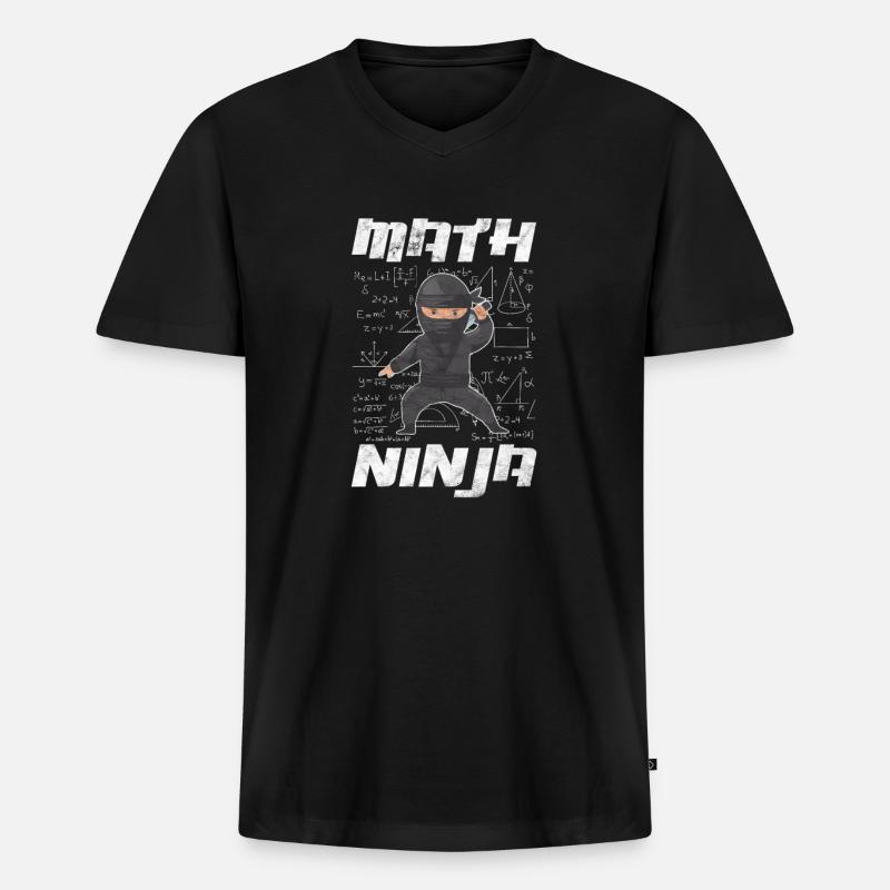 Mathematik - Männer Premium Bio T-Shirt mit V-Ausschnitt - Schwarz