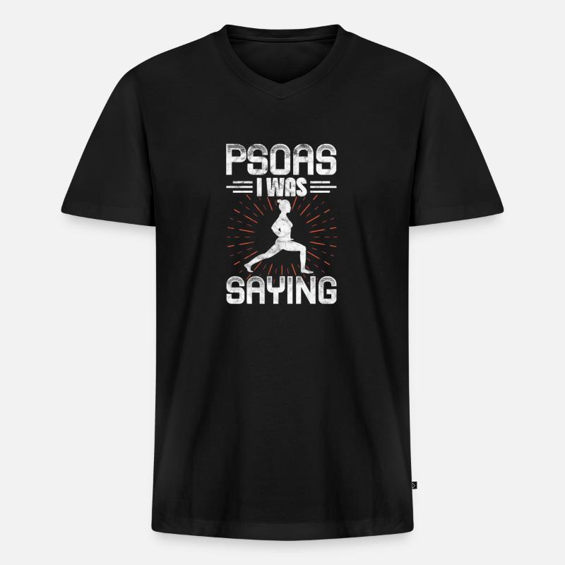 Physiotherapeut Physiotherapie Physio Geschenk - Männer Premium Bio T-Shirt mit V-Ausschnitt - Schwarz