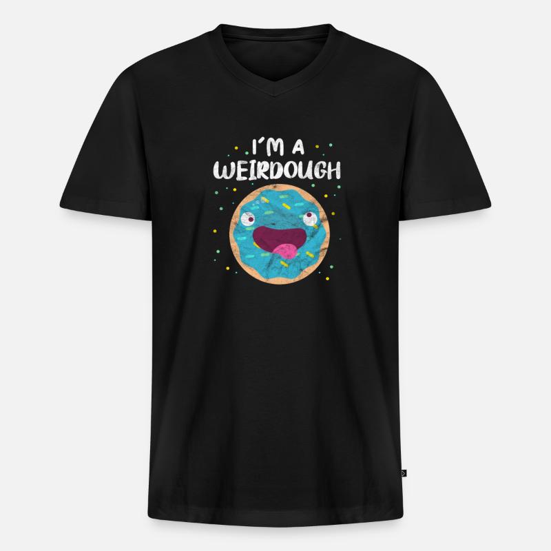 Donut - Männer Premium Bio T-Shirt mit V-Ausschnitt - Schwarz