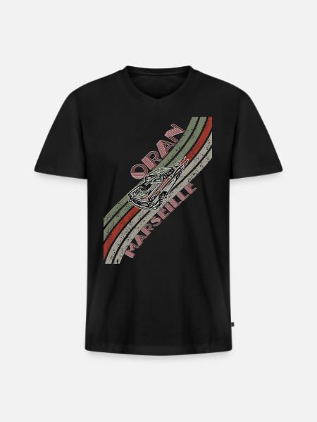 Oran Marseille - Men's Premium Organic T-shirt with V-neck - black