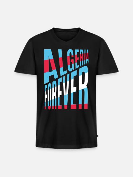 Algeria forever - Men's Premium Organic T-shirt with V-neck - black