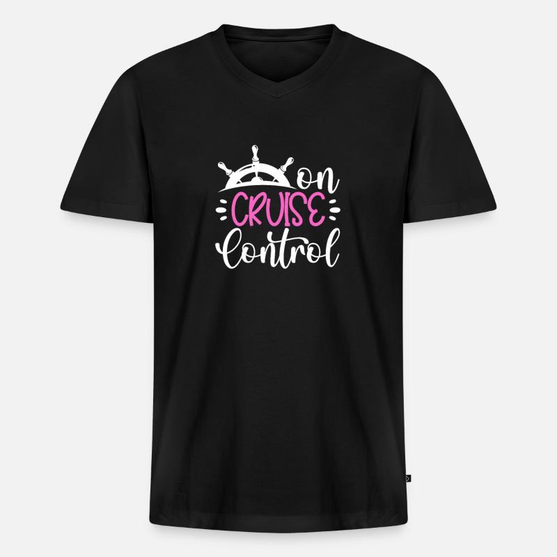Kreuzfahrt - Männer Premium Bio T-Shirt mit V-Ausschnitt - Schwarz