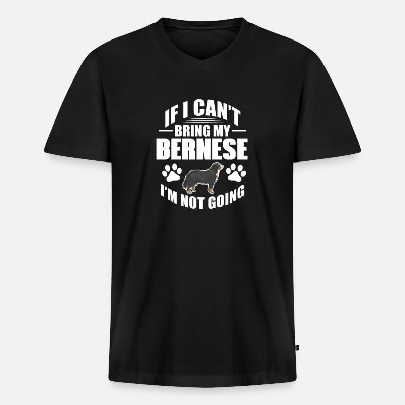 Berner Sennenhund - Männer Premium Bio T-Shirt mit V-Ausschnitt - Schwarz