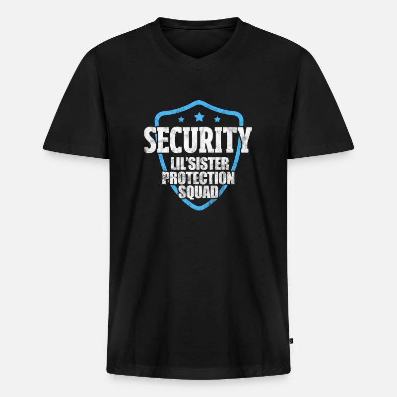 Bruder - Männer Premium Bio T-Shirt mit V-Ausschnitt - Schwarz