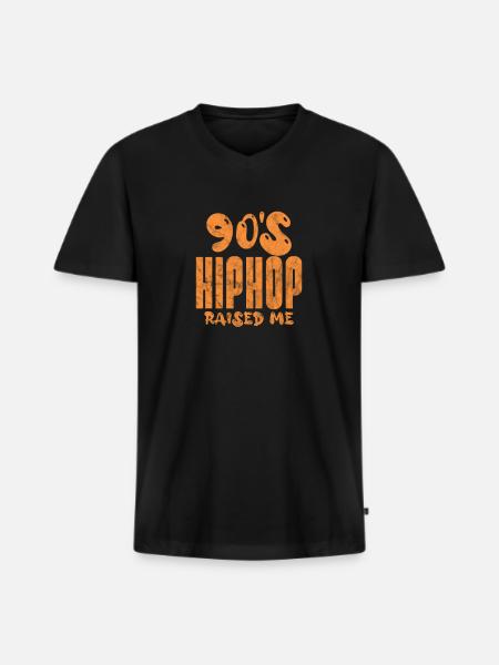 90s Hip Hop - Men's Premium Organic T-shirt with V-neck - black