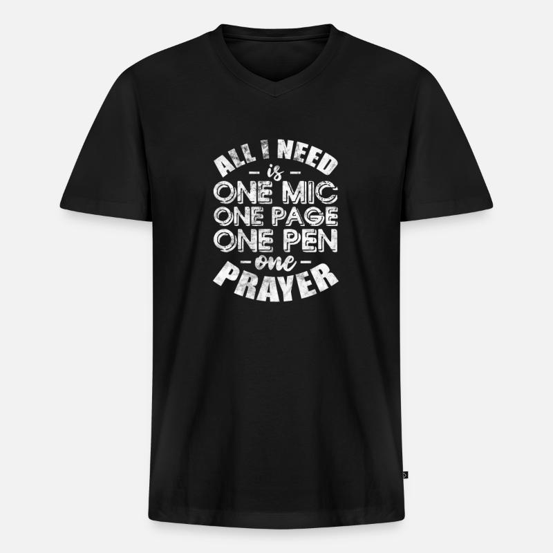 Hip Hop - Männer Premium Bio T-Shirt mit V-Ausschnitt - Schwarz