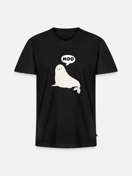 Meeresbiologie - Männer Premium Bio T-Shirt mit V-Ausschnitt - Schwarz