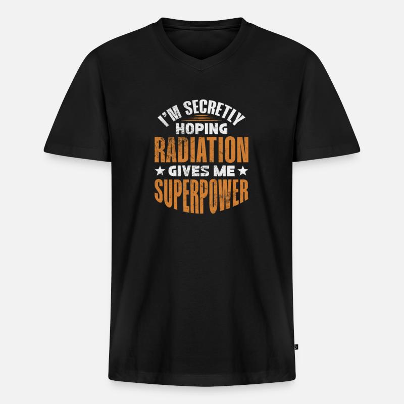 Krebs - Männer Premium Bio T-Shirt mit V-Ausschnitt - Schwarz